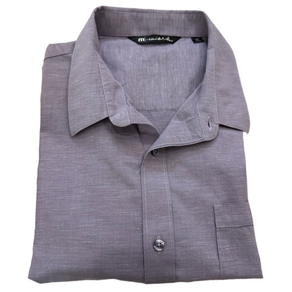 Travis Mathew Shirt Mens XXL Light Purple Short Sleeve Button Down Pocket Casual - Picture 1 of 4